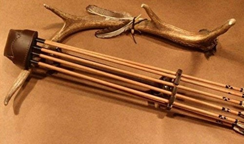 Archery leather bow arrow - leather,