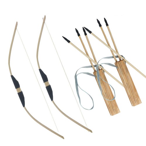 Handmade wood bow and arrow - wood,